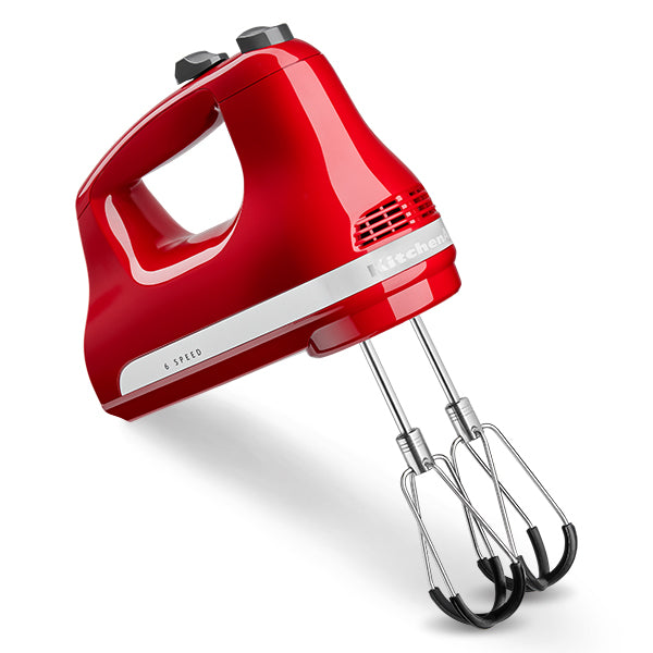 Batteur à main électrique 6 vitesses 60 W rouge empire 5KHM6118EER Kitchenaid - Mathon - 1