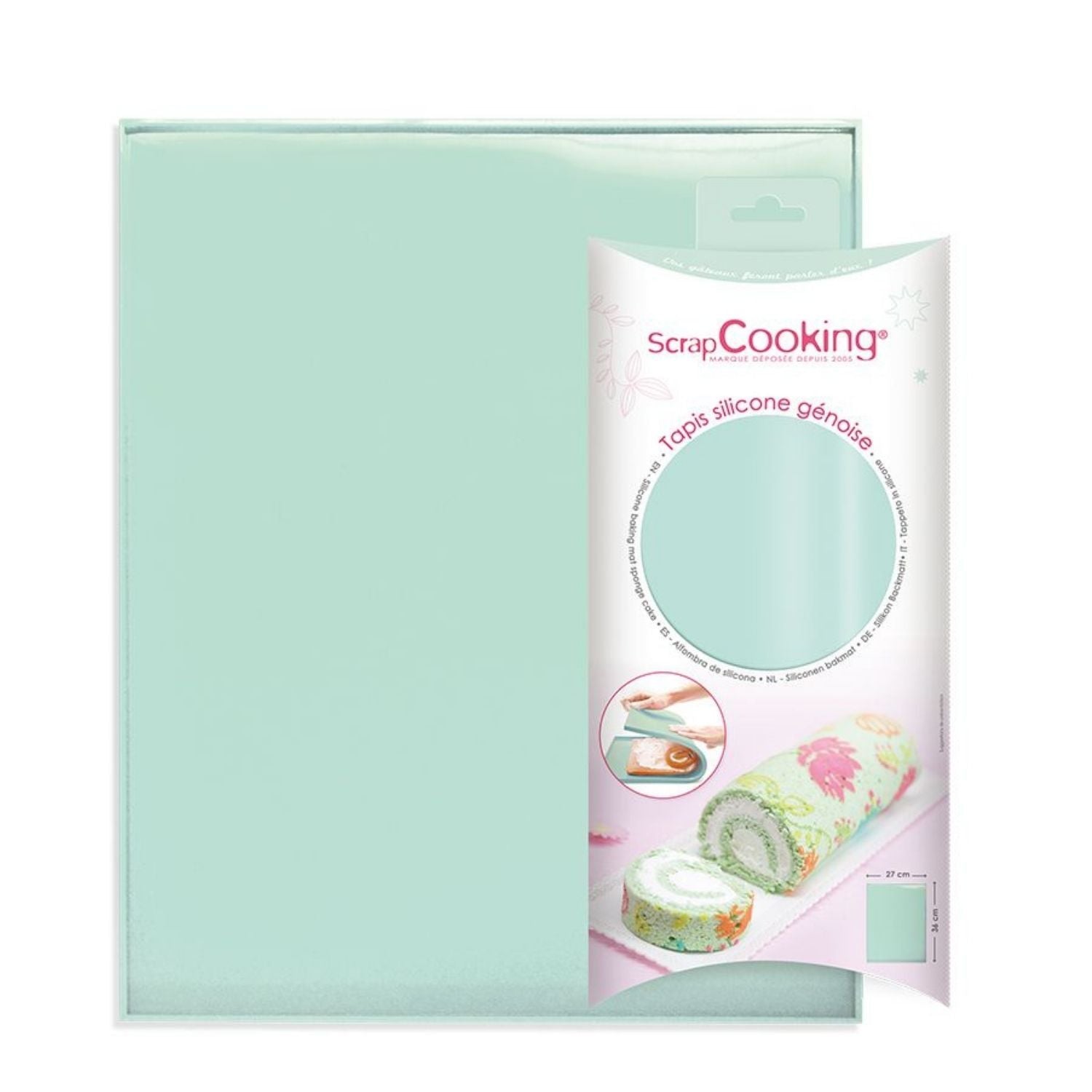 2 tapis silicone pour génoise 27 x 36 cm Scrapcooking - Mathon