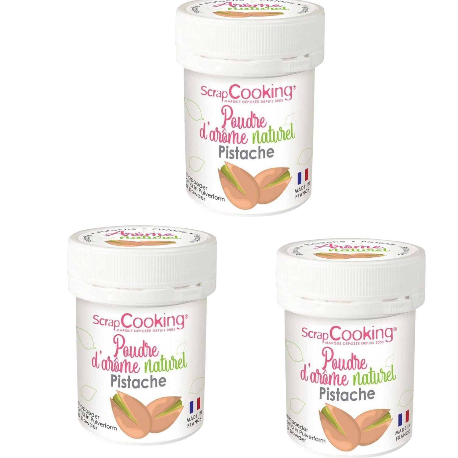 Arôme alimentaire naturel en poudre 45 g - pistache Scrapcooking - Mathon