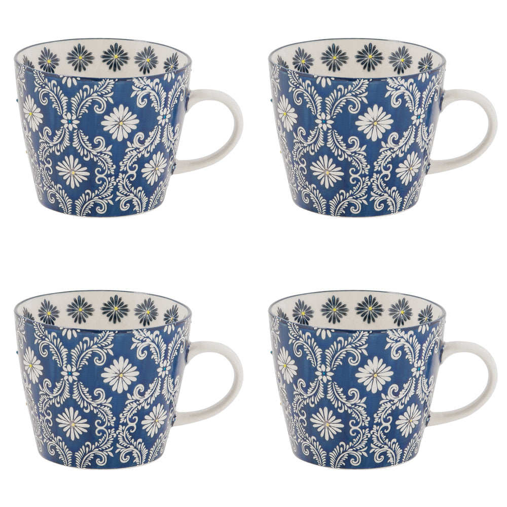 Coffret de 4 tasses Almada 36 cl Table passion - Mathon - 1