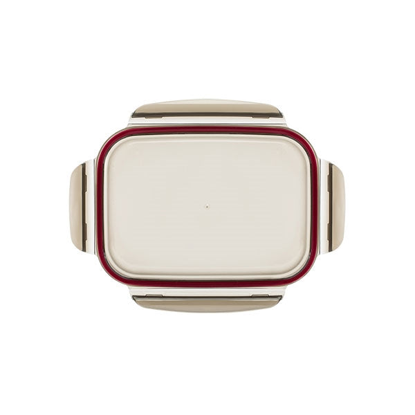 Boîte de conservation rectangulaire en inox 580 ml compatible micro-ondes Cuitisan - Mathon - 5