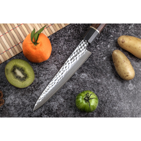 Couteau Sayuto Desert Damas modèle universel 15cm lame damassée et ma Sayuto - Mathon - 2