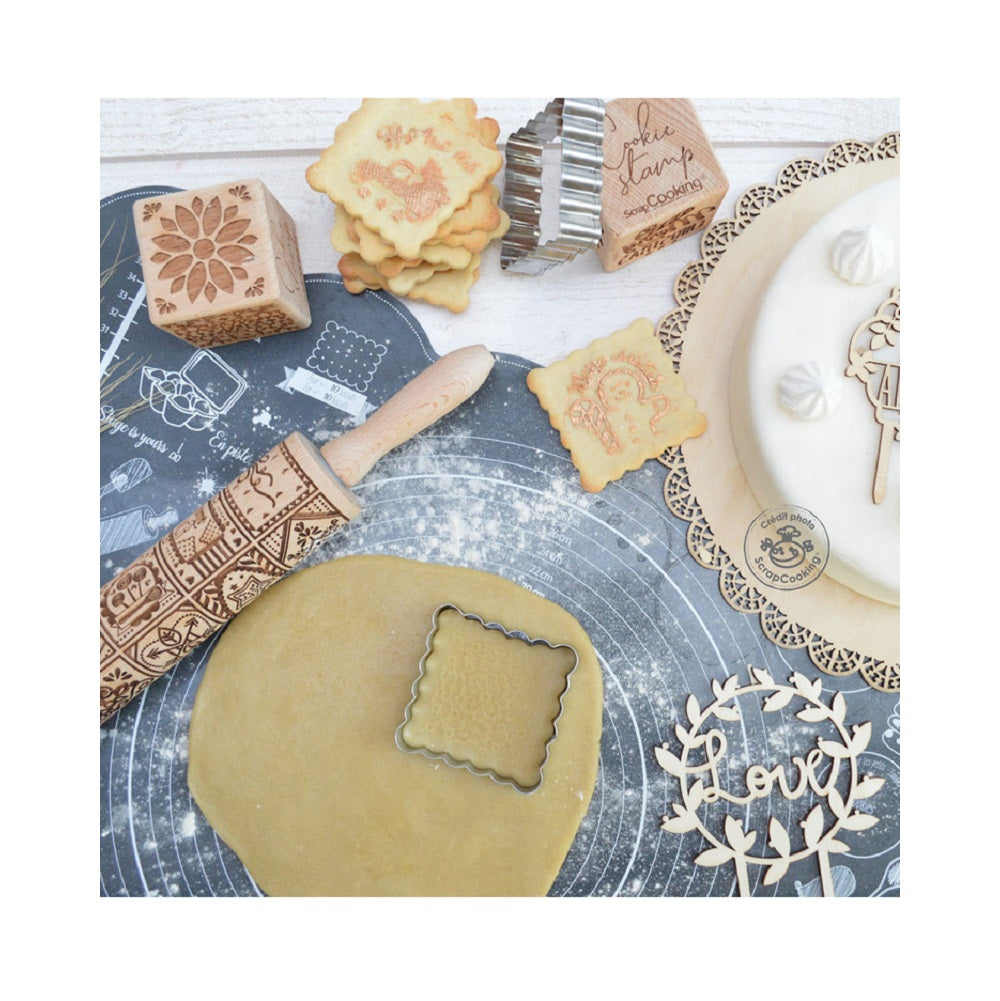 Rouleau empreintes bois  Home made Scrapcooking - Mathon - 3