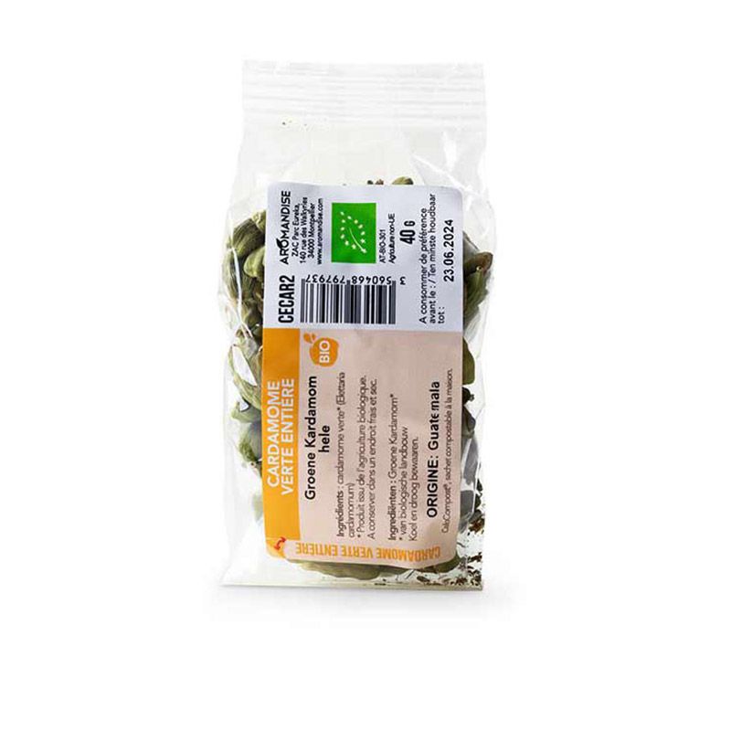 Cardamome verte entière bio - 40 g Aromandise - Mathon