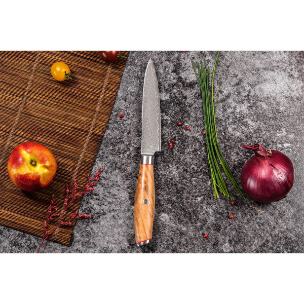 Coffret Wusaki 3 couteaux chef + office + universel Fujiko manche oli Wusaki - Mathon - 5