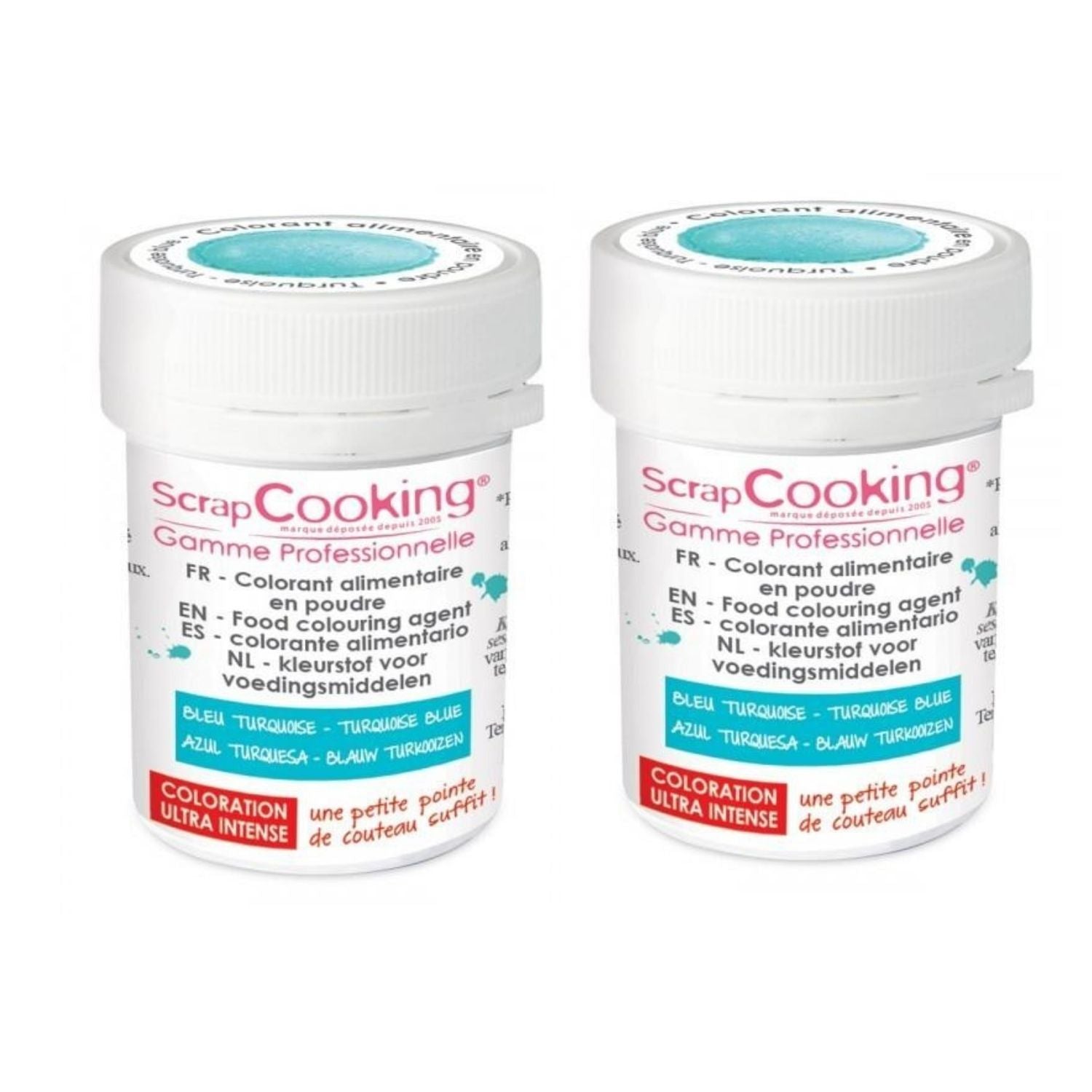 Colorant alimentaire en poudre 10 g - turquoise Scrapcooking - Mathon