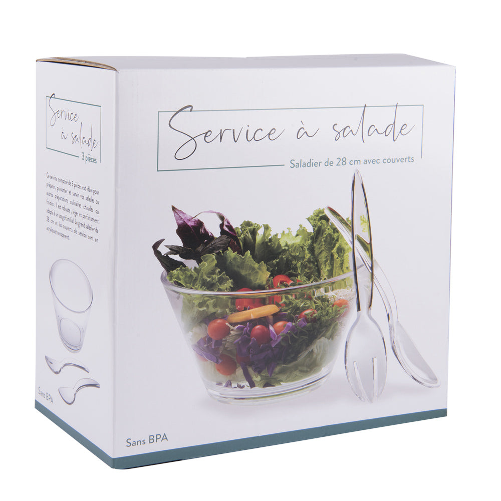 Saladier 28 cm + couverts Table passion - Mathon - 2