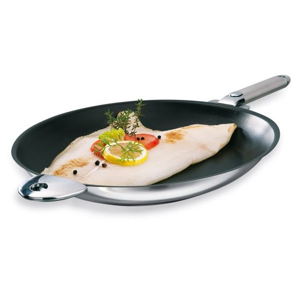 Poêle à poisson ovale inox antiadhérente Mutine sans manche Cristel - Mathon - 2