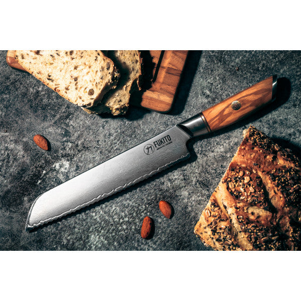 Couteau Fukito Olive Damas modèle Pain 21cm Fukito - Mathon - 2
