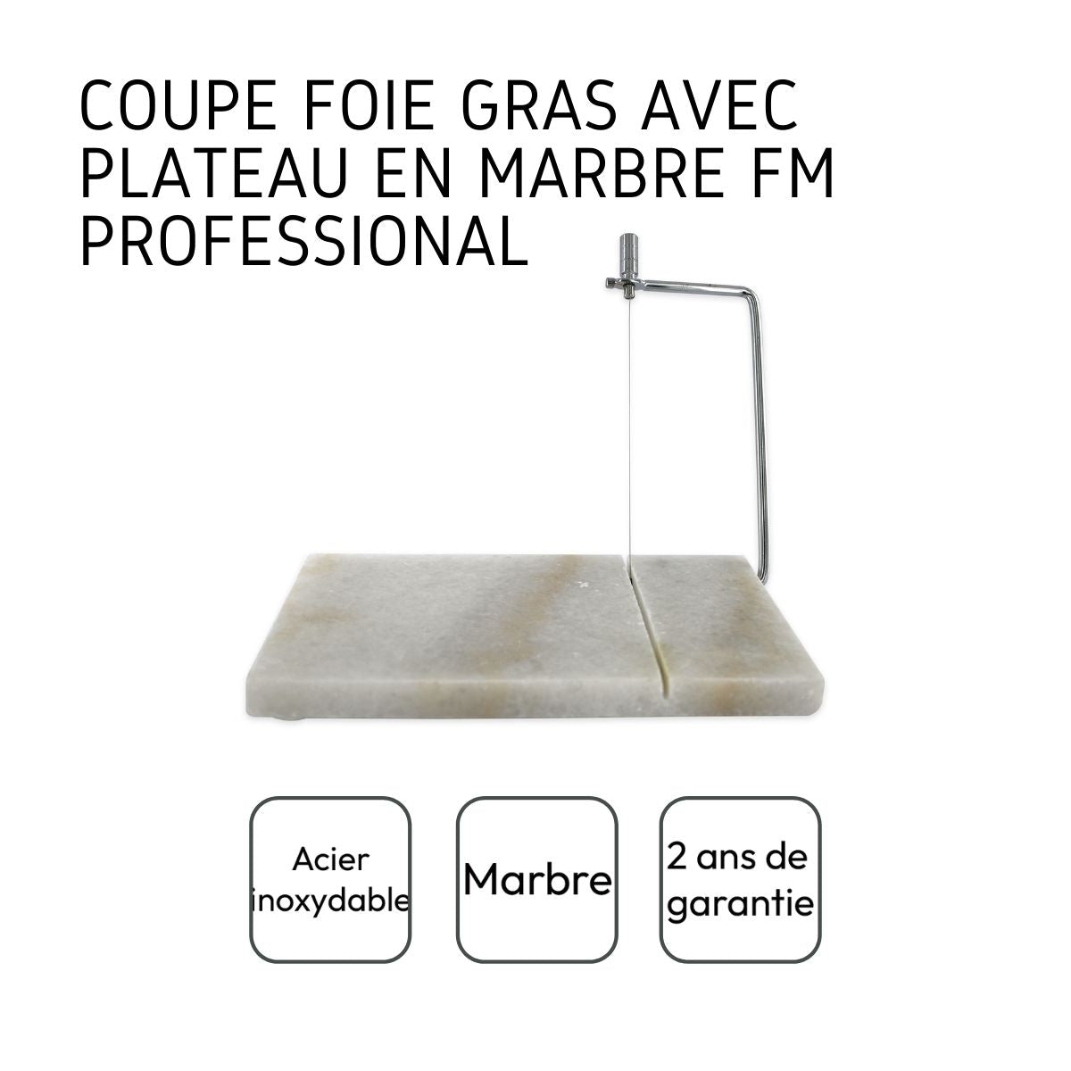 Coupe Foie-gras Coupe-Fromage Trancheur de Fil en Acier Inoxydable