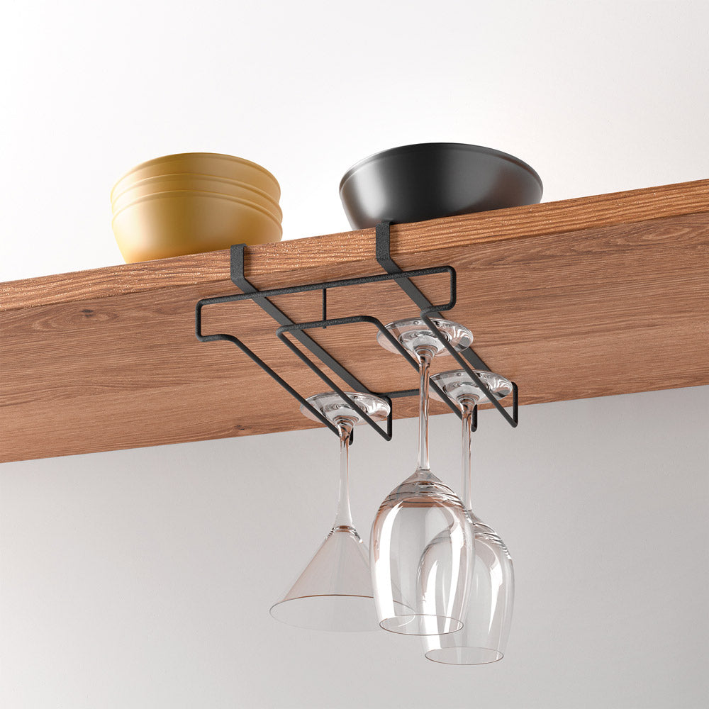 Porte verres suspendu 8 pièces Metaltex - Mathon - 2