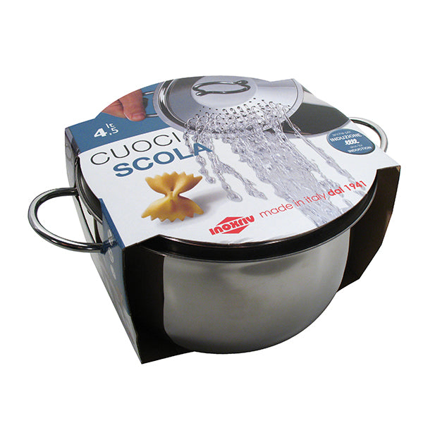 Cuit-pâtes en inox avec couvercle égouttoir 20 cm 4,5 L Inoxriv - Mathon - 5