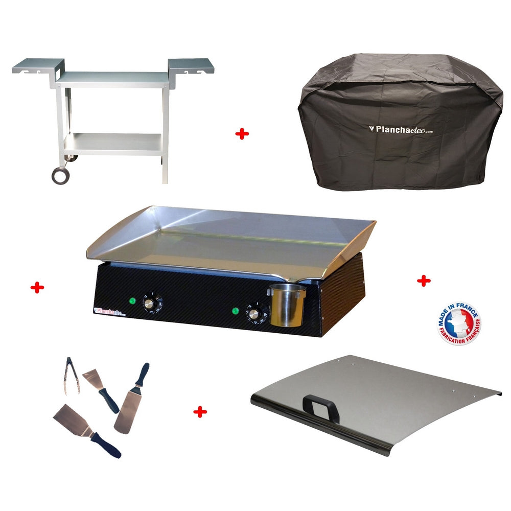 Pack plancha électrique  Lux 600 Carbon - Chariot Odéon 601 Planchaelec - Mathon - 1