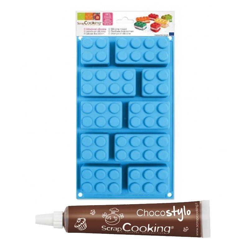 Moule en silicone briques ScrapCooking + 1 Stylo chocolat Scrapcooking - Mathon