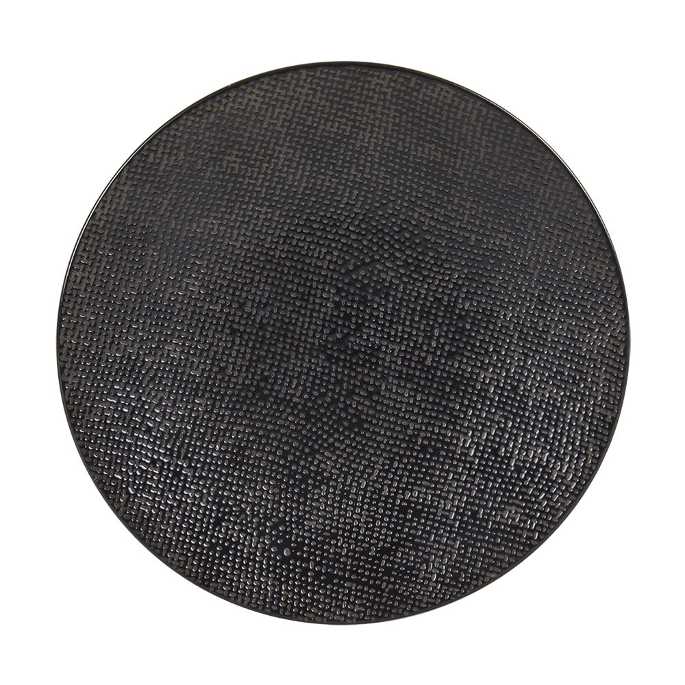 Assiette à dessert Vésuvio noir 21 cm (lot de 6) Table passion - Mathon - 1