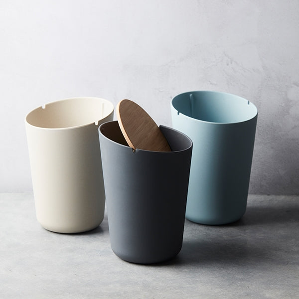 Poubelle fibre de bambou coloris bleu Point Virgule - Mathon - 2