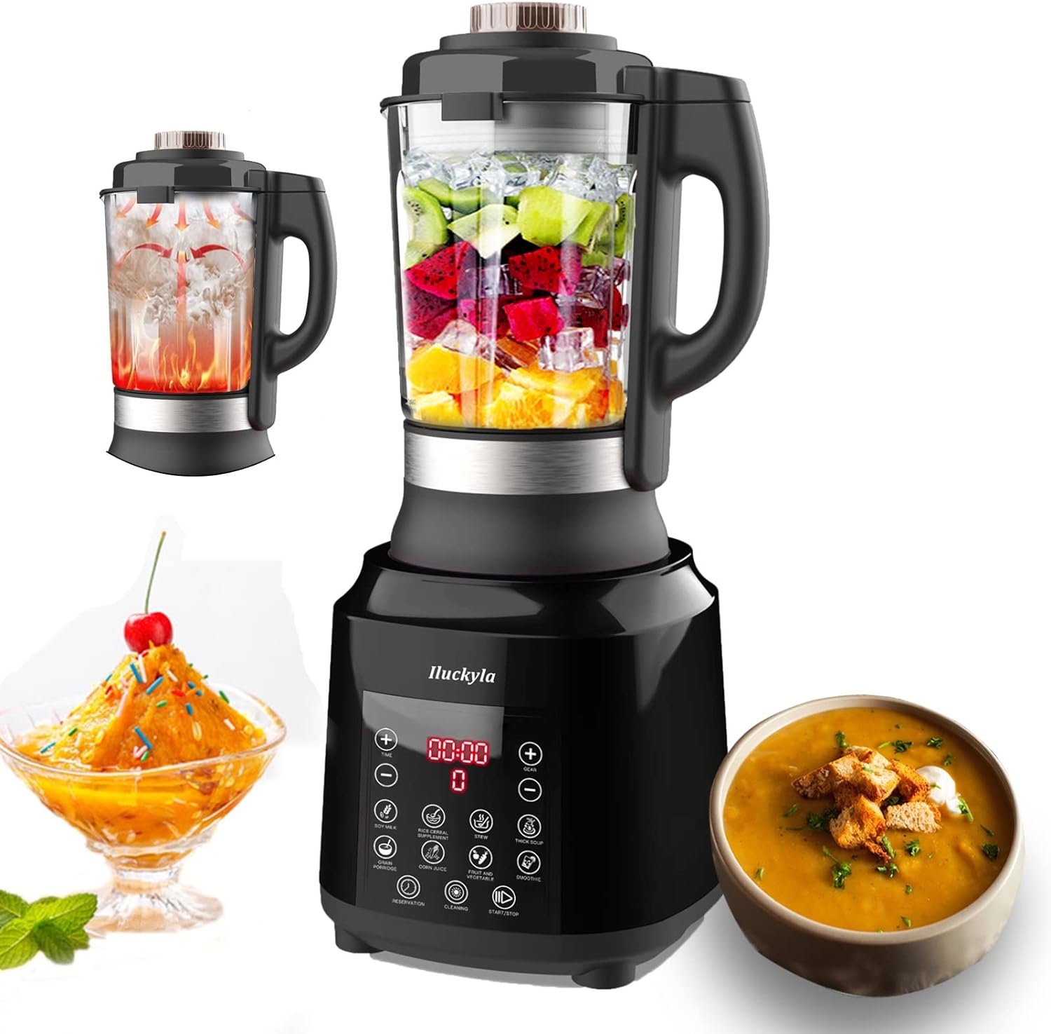 Blender chauffant de 1,75L 1200W noir Vendos85 - Mathon