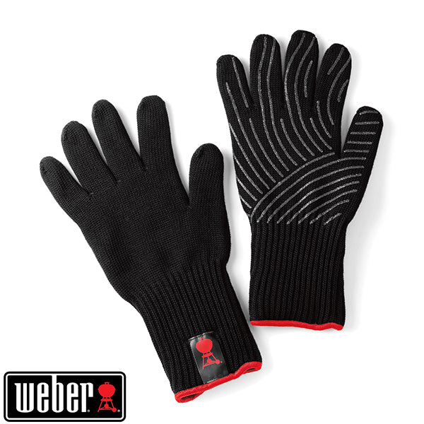 Gants special barbecue Premium taille S M thermorésistants noir Weber - Mathon - 3