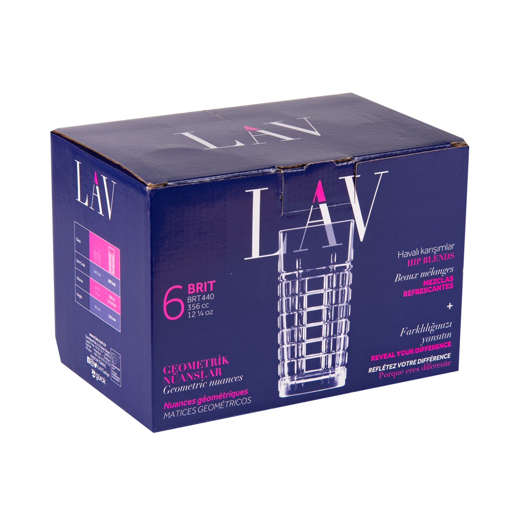 Boîte de 6 gobelets haut Brit 35,6 cl LAV - Mathon - 2