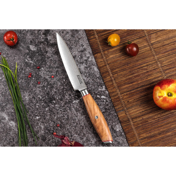Couteau modèle universel Wusaki Fujiko 12cm manche en olivier Wusaki - Mathon - 2