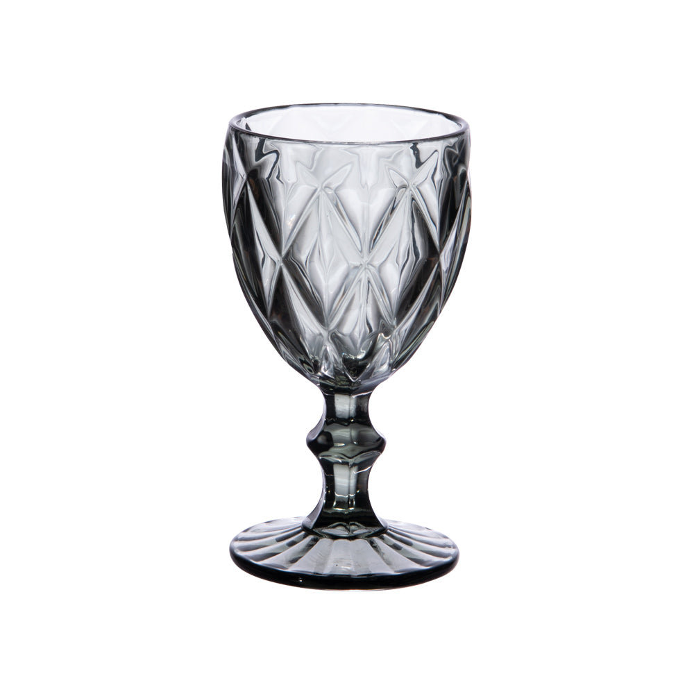 Boite de 6 verres à pied 25 cl diamond gris Trend