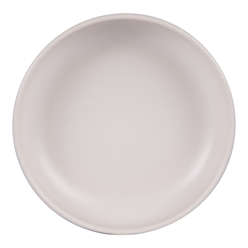 Assiette creuse Uno crème 22 cm (lot de 6) Table passion - Mathon - 1