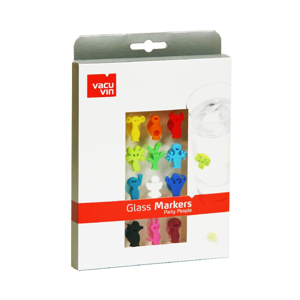 Boite 12 marque-verres fantaisie Vacuvin - Mathon - 3