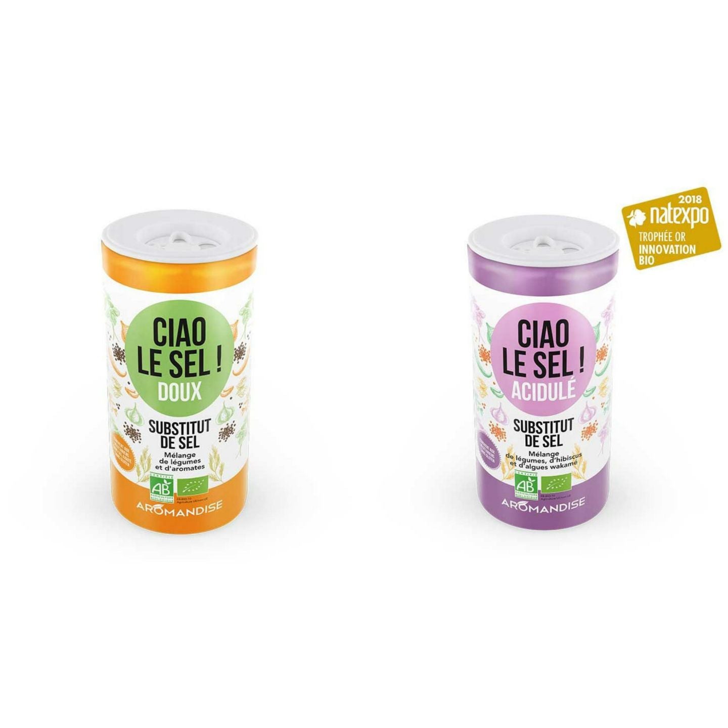 Duo de susbtituts de sel : Doux et Acidulé Aromandise - Mathon