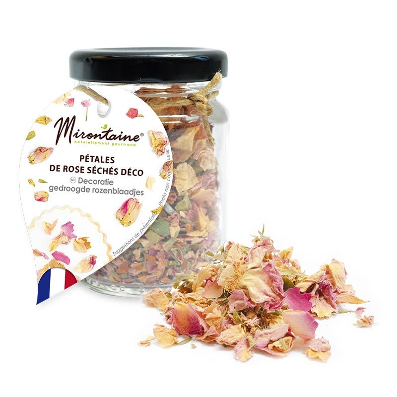 Pétales de rose séchées comestibles pour pâtisserie Scrapcooking - Mathon