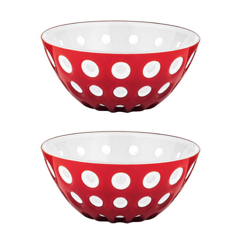 Lot de 2 bols 12 cm Le Murrine rouge et blanc Guzzini - Mathon