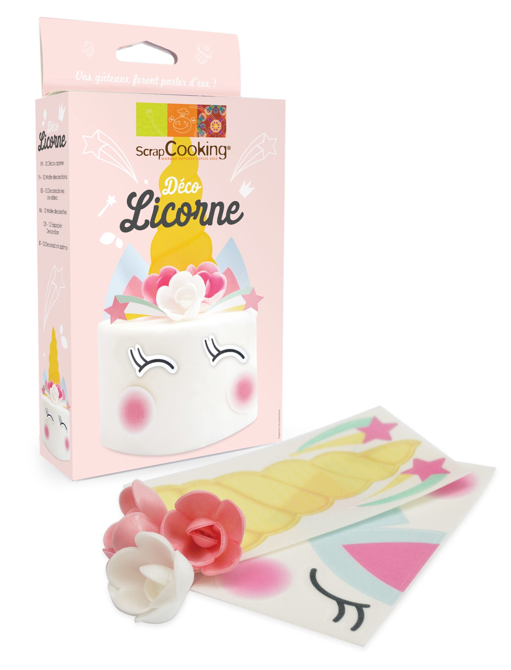 Kit déco azyme pour gâteau Licorne Scrapcooking - Mathon