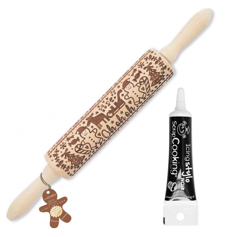 Rouleau à pâtisserie empreintes Bonhomme en pain d