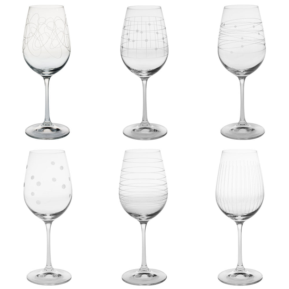 Coffret de 6 verres à pied Graphik 35 cl Table passion - Mathon - 1