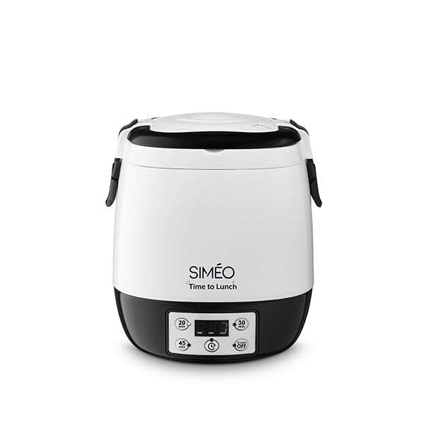 Lunch box électrique programmable 1,5 L 300 W blanc et noir Simeo - Mathon - 1