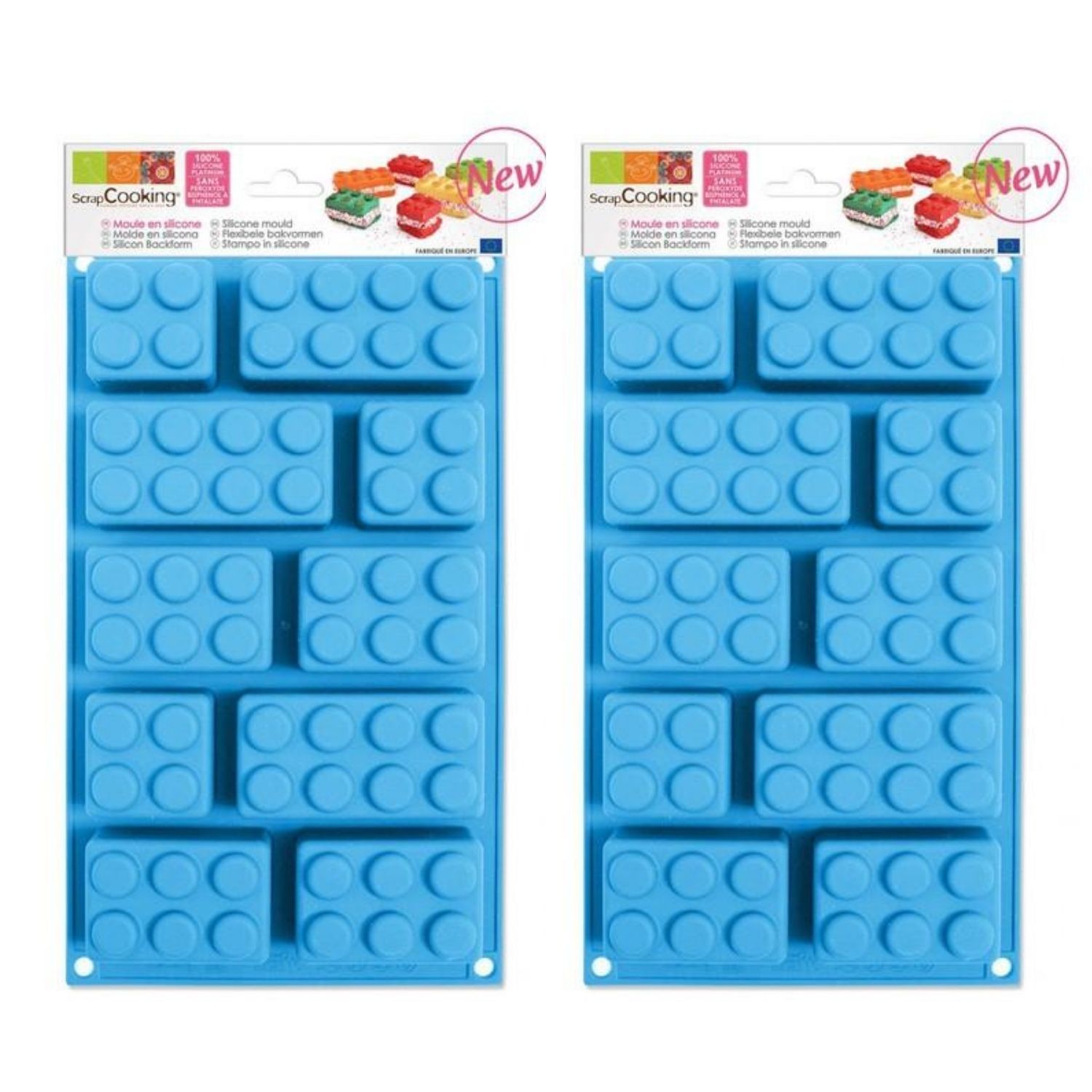 2 moules en silicone briques Scrapcooking - Mathon