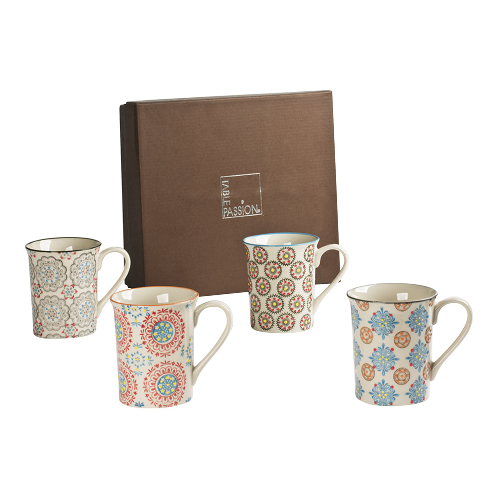 Coffret de 4 mugs Bohème 30 cl Table passion - Mathon - 2