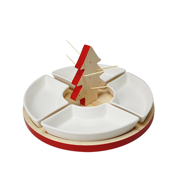 Service apéritif de Noël 4 coupelles Ard