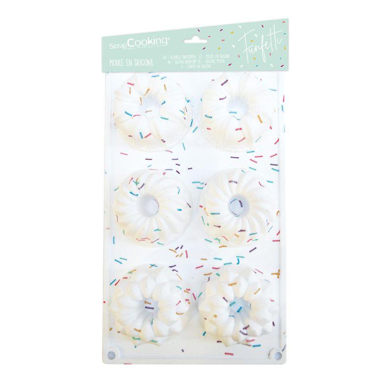 Moule silicone 6 kouglof - Funfetti Scrapcooking - Mathon