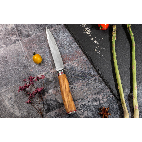 Couteau utile damas 10Cr Wusaki 12cm Wusaki - Mathon - 4