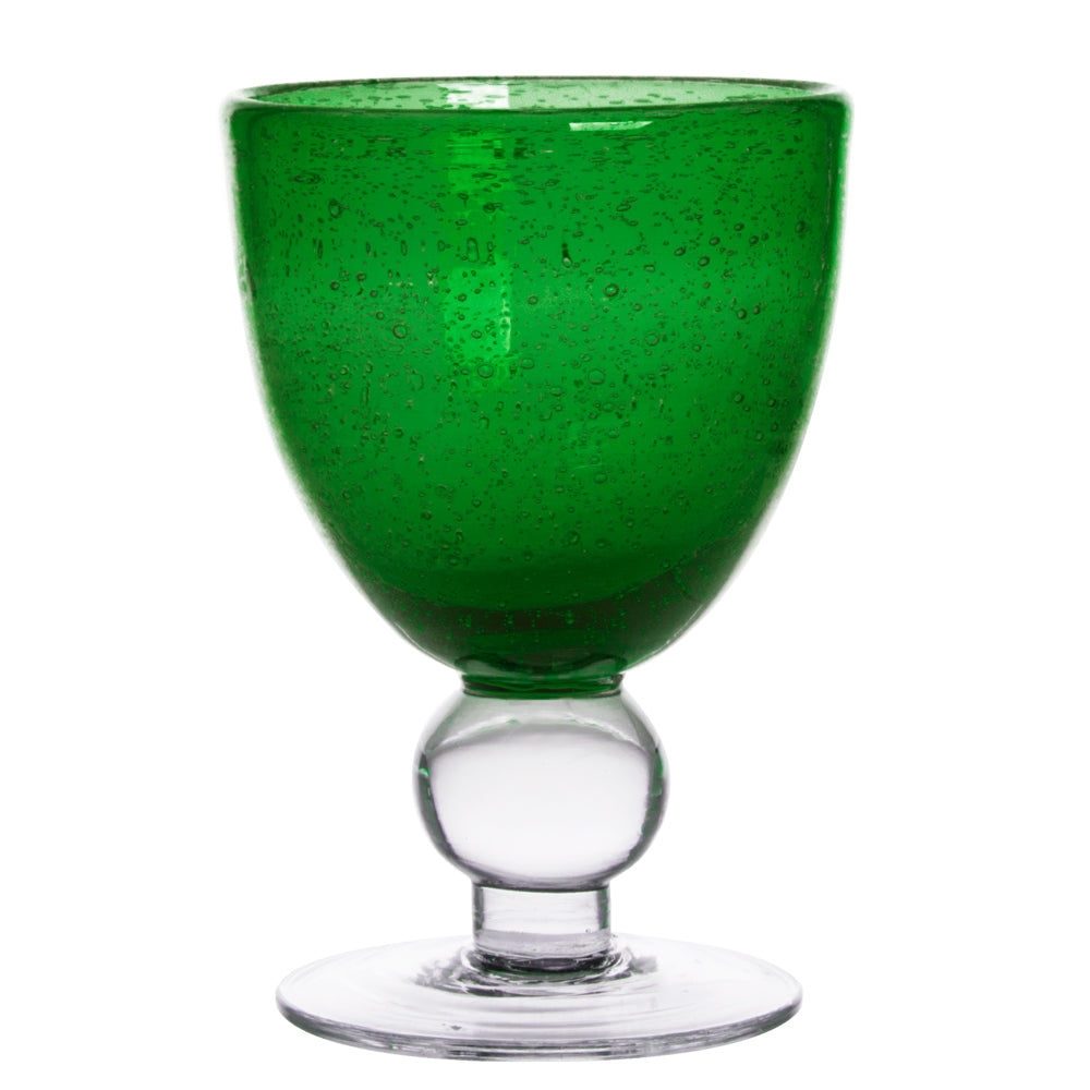 Verre à pieds Artisan Bullé  28 cl vert foncé (lot de 6) Table passion - Mathon