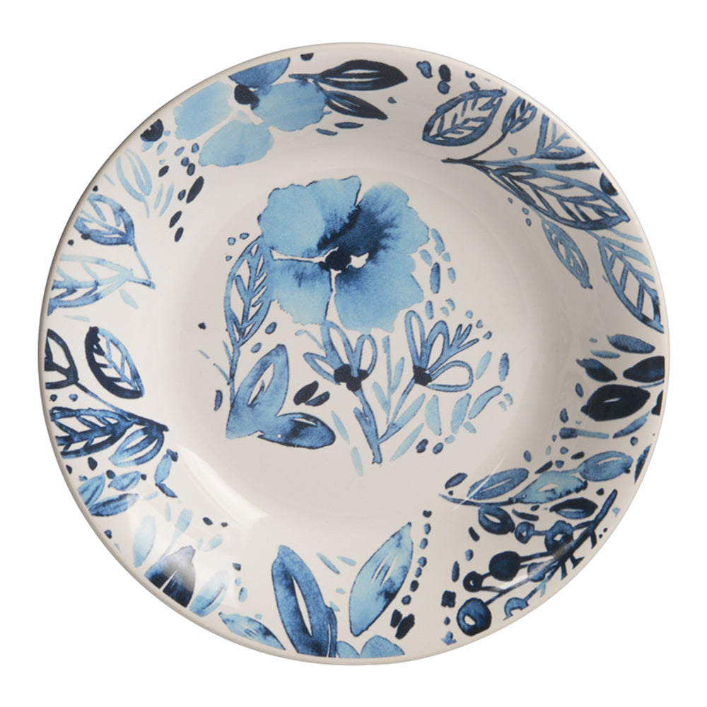 Assiette creuse Jardin bleu 20,5 cm (lot de 6) Trend