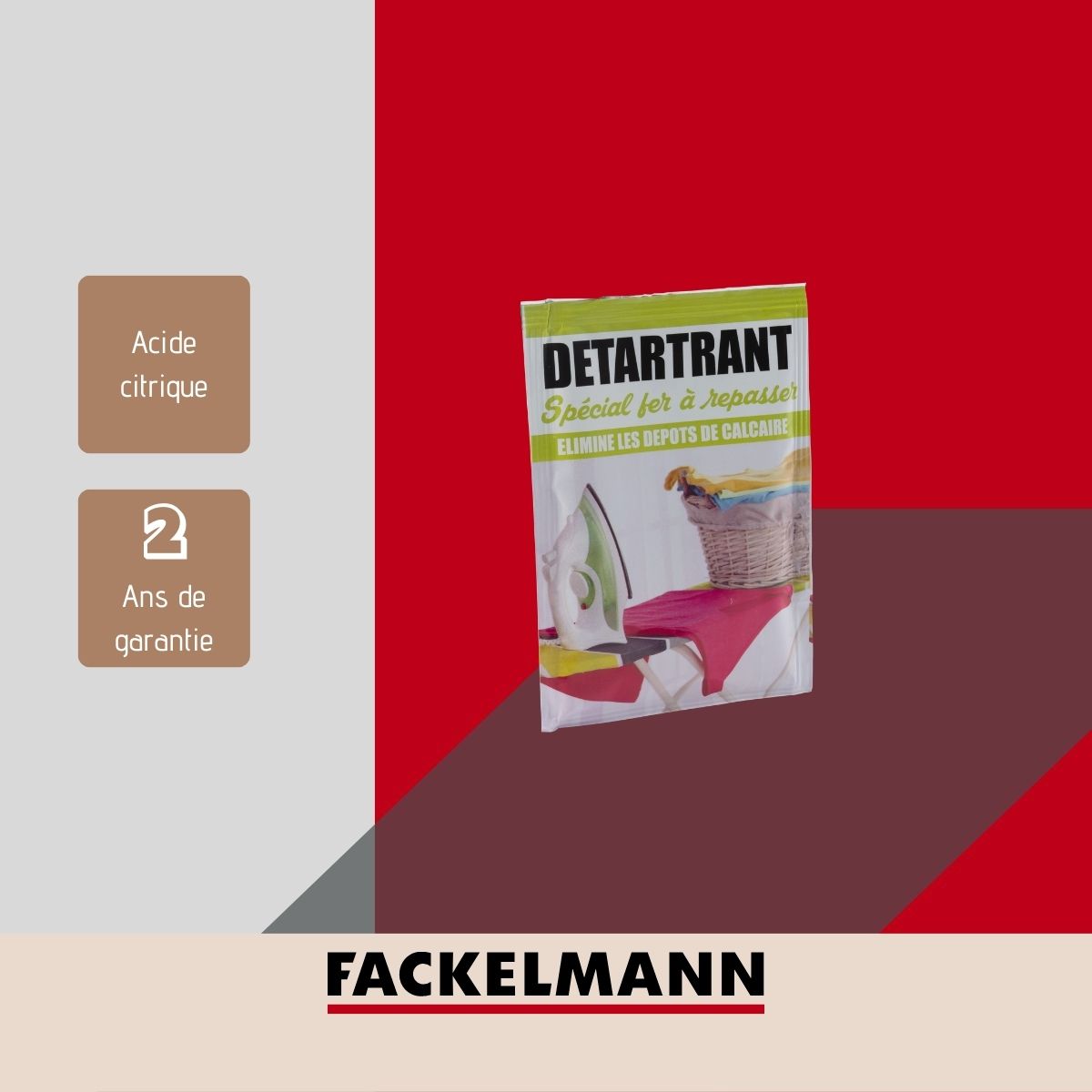 Lot de 3 sachets détartrants pour fer à repasser Fackelmann Fackelmann - Mathon - 3
