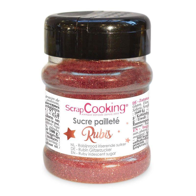 Paillettes sucrées - Rubis - 160 g Scrapcooking - Mathon