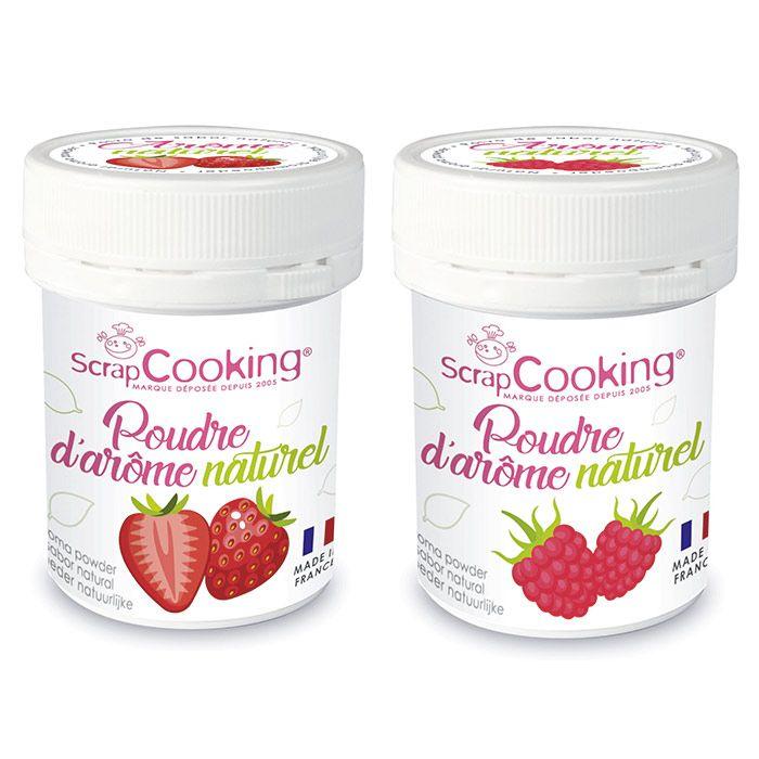 Arômes alimentaires naturels en poudre - fraise et framboise - 2 x 15 g Scrapcooking - Mathon