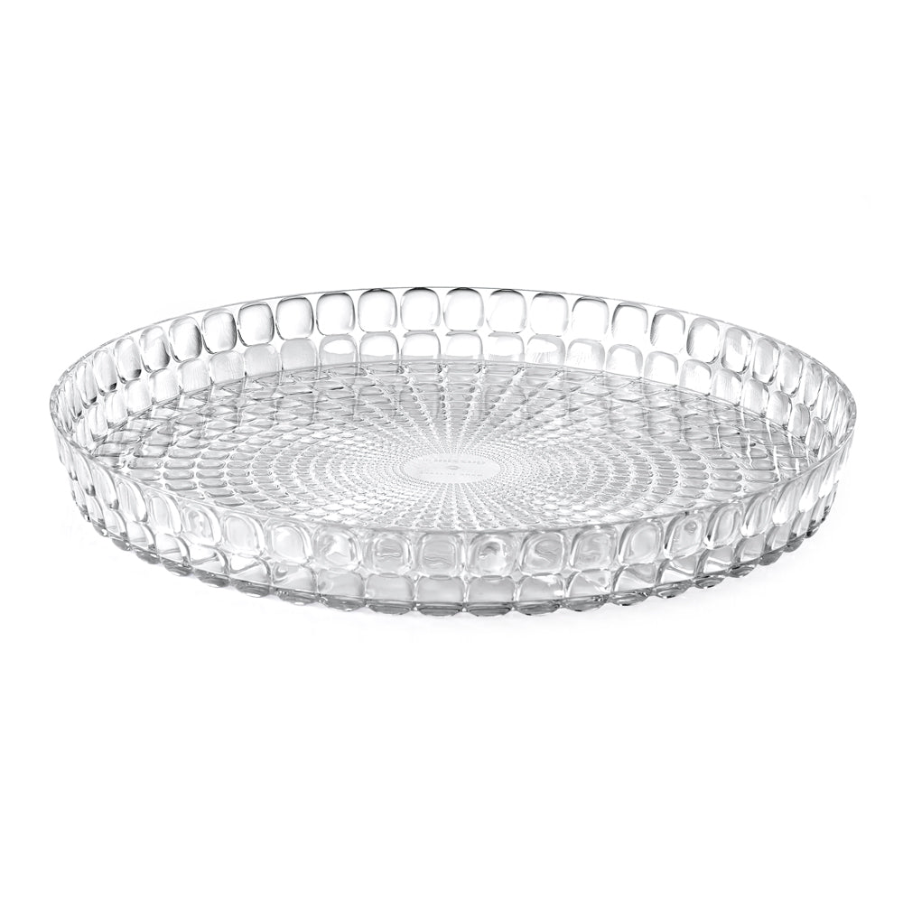 Plateau rond Tiffany transparent Guzzini - Mathon