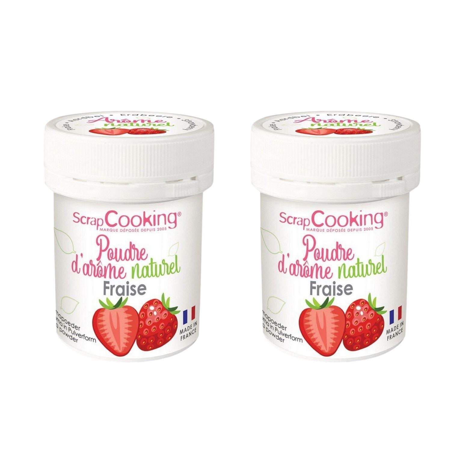 Arôme alimentaire naturel en poudre 30 g - fraise Scrapcooking - Mathon