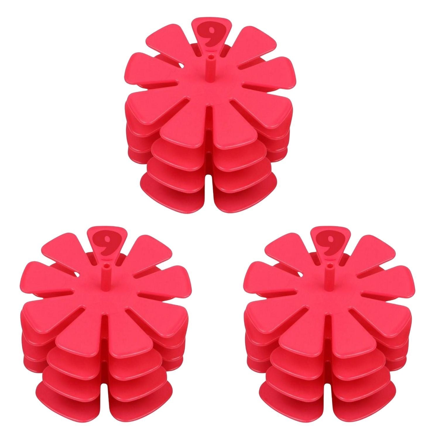 3 kits de marque-parts de gâteau 5, 6, 7 et 9 parts Chevalier diffusion - Mathon