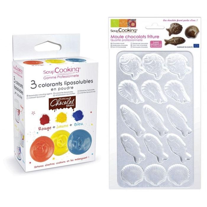 Coffret chocolats de Pâques colorés - friture Scrapcooking - Mathon