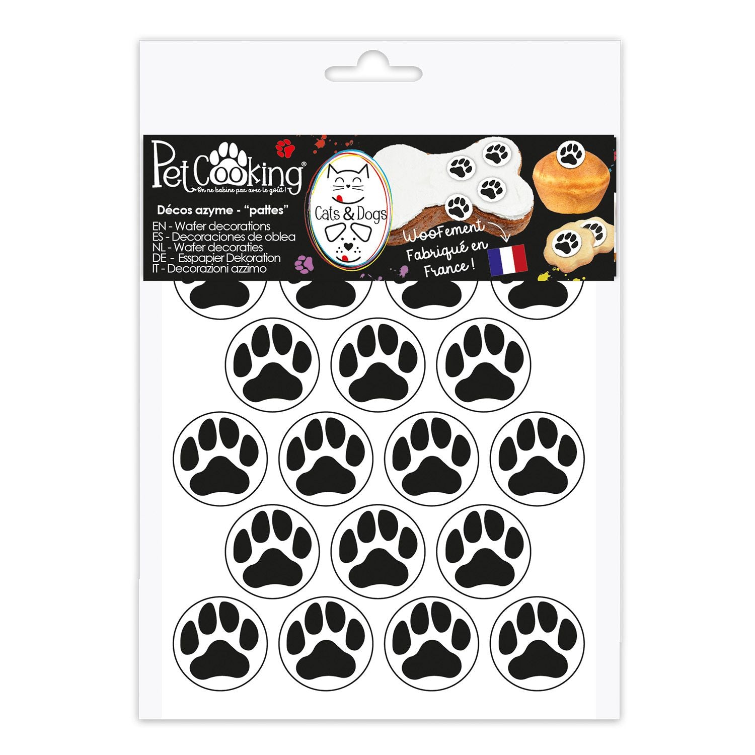 Décors azyme - 18 pattes de chat Scrapcooking - Mathon