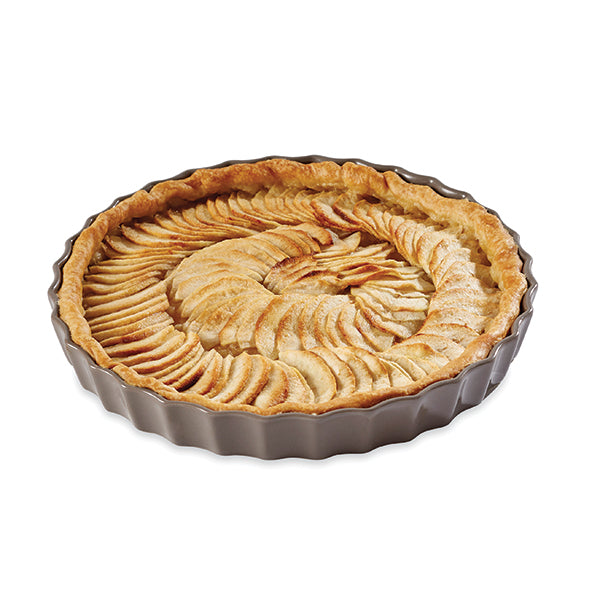 Moule à tarte en céramique 27 cm taupe Mathon - Mathon - 3